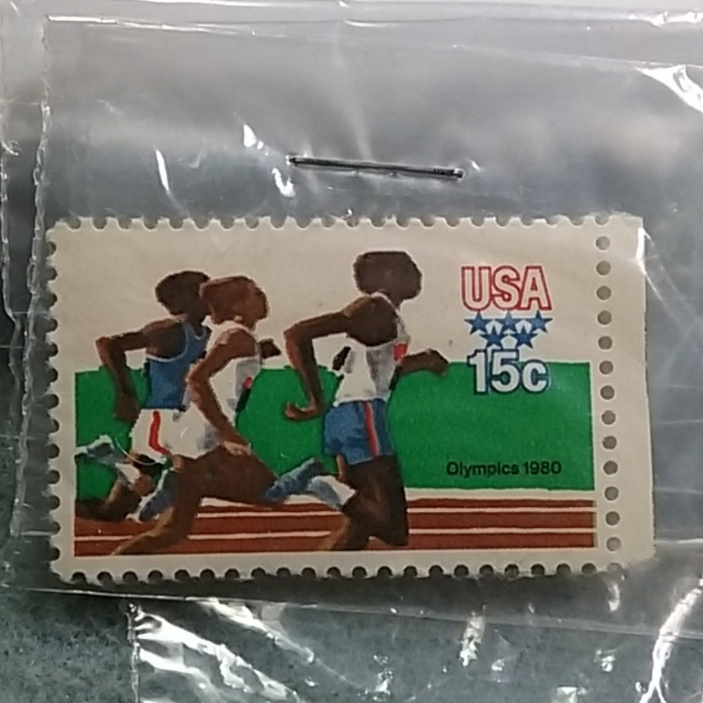 👉*VTG* LA Olympics🏅 US Stamp- Track d
